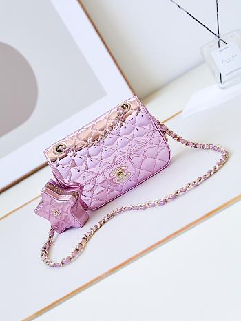 Chanel Mini Flap Bag & Star Coin Purse AS4646 Pink Size 12.5 × 19 × 5 cm