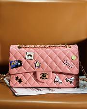 Chanel Classic Handbag A01112 Coral Pink Size 15.5 × 25.5 × 6.5 cm - 1