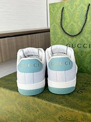 Gucci Women's Screener Sneaker 677423 Light blue and white canvas - 5