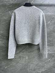 Prada Wool And Cashmere Crew-neck Sweater Marble Gray - 2