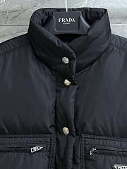 Prada Cropped Re-Nylon Down Jacket Black - 5