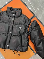 Prada Re-Nylon Convertible Cropped Down Jacket Black - 6