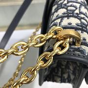 Dior 30 Montaigne Chain Bag Blue Dior Oblique Jacquard Size 25 x 16.5 x 8 cm - 4