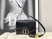 Dior Small 30 Montaigne Bag Black Calfskin Size 21 x 14.5 x 5.5 cm - 1