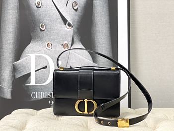 Dior Small 30 Montaigne Bag Black Calfskin Size 21 x 14.5 x 5.5 cm