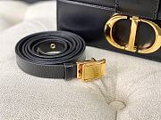 Dior Small 30 Montaigne Bag Black Calfskin Size 21 x 14.5 x 5.5 cm - 3