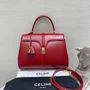 Celine Classique 16 Bag In Satinated 187373 Red Size 32 X 22 X 12 CM - 1