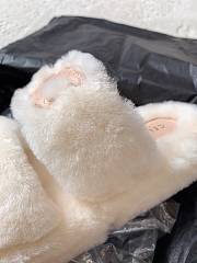 Celine Fur Slides Triomphe In Shearling Beige/Nude - 2