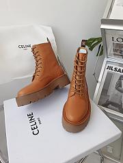 Celine Bulky Lace-Up Boot In Calfskin Tan Brown - 2