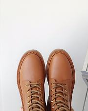 Celine Bulky Lace-Up Boot In Calfskin Tan Brown - 5