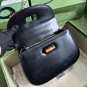 Gucci Bamboo 1947 Medium Top Handle Bag 672206 Black 26x17x9cm - 5