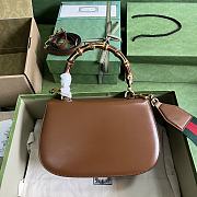 Gucci Bamboo 1947 Medium Top Handle Bag 672206 Brown 26x17x9cm - 3