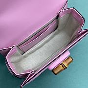 Gucci Bamboo 1947 Mini Top Handle Bag 686864 Pink Size 17×7×12 cm - 3