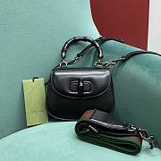 Gucci Bamboo 1947 Mini Top Handle Bag 686864 Full Black Size 17×7×12 cm - 1