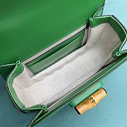 Gucci Bamboo 1947 Mini Top Handle Bag 686864 Green Size 17×7×12 cm - 4