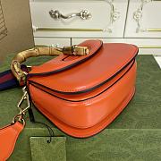 Gucci Bamboo 1947 Mini Top Handle Bag 686864 Orange Size 17×7×12 cm - 3