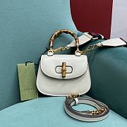 Gucci Bamboo 1947 Mini Top Handle Bag 686864 White Size 17×7×12 cm - 1
