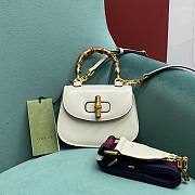 Gucci Bamboo 1947 Mini Top Handle Bag 686864 White Size 17×7×12 cm - 4