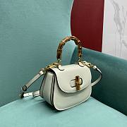 Gucci Bamboo 1947 Mini Top Handle Bag 686864 White Size 17×7×12 cm - 3