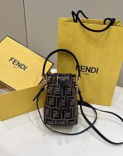 Fendi Mon Tresor Brown Leather Mini Bag Size18x10x12 cm - 1