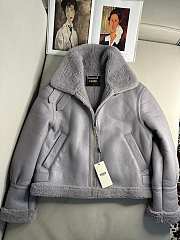 Fendi Grey Leather And Shearling Jacket - 2