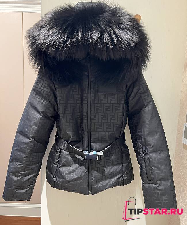 Fendi Ski Jacket Black FF Nylon Down Jacket - 1