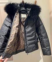 Fendi Ski Jacket Black FF Nylon Down Jacket - 5