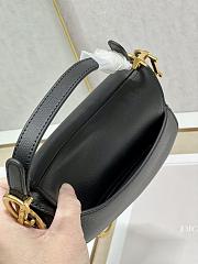 Dior Mini Saddle Bag With Strap Black Grained Calfskin M0456 Size 19 x 16 x 5 cm - 4