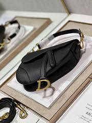 Dior Mini Saddle Bag With Strap Black Grained Calfskin M0456 Size 19 x 16 x 5 cm - 3