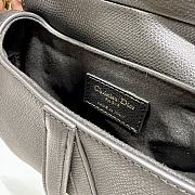 Dior Mini Saddle Bag With Strap Black Grained Calfskin M0456 Size 19 x 16 x 5 cm - 2