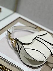 Dior Mini Saddle Bag With Strap Latte Grained Calfskin M0456 Size 19 x 16 x 5 cm - 5