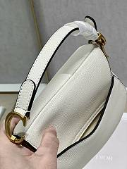 Dior Mini Saddle Bag With Strap Latte Grained Calfskin M0456 Size 19 x 16 x 5 cm - 4