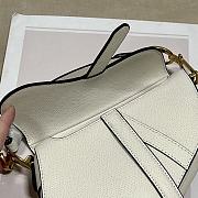 Dior Mini Saddle Bag With Strap Latte Grained Calfskin M0456 Size 19 x 16 x 5 cm - 3
