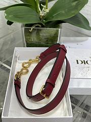 Dior Saddle Bag With Strap Red Grained Calfskin Size 25.5 x 20 x 6.5 cm - 3
