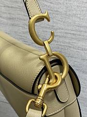 Dior Saddle Bag With Strap Sand-Colored Grained Calfskin Size 25.5 x 20 x 6.5 cm - 4