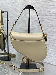 Dior Saddle Bag With Strap Sand-Colored Grained Calfskin Size 25.5 x 20 x 6.5 cm - 2