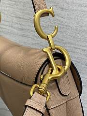 Dior Saddle Bag With Strap Caramel Beige Grained Calfskin Size 25.5 x 20 x 6.5 cm - 5