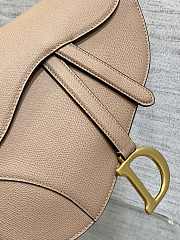 Dior Saddle Bag With Strap Caramel Beige Grained Calfskin Size 25.5 x 20 x 6.5 cm - 3