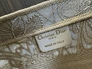 Dior Hat Basket Bag Gold-Tone D-Lace Butterfly Embroidery with Macramé Effect Size 27 x 20 x 8 cm - 3
