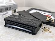 Lady Dior Pouch Black Patent Cannage Calfskin Size 21.5 x 11.5 x 3 cm - 4