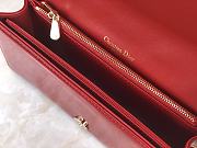 Lady Dior Pouch Red Patent Cannage Calfskin Size 21.5 x 11.5 x 3 cm - 3