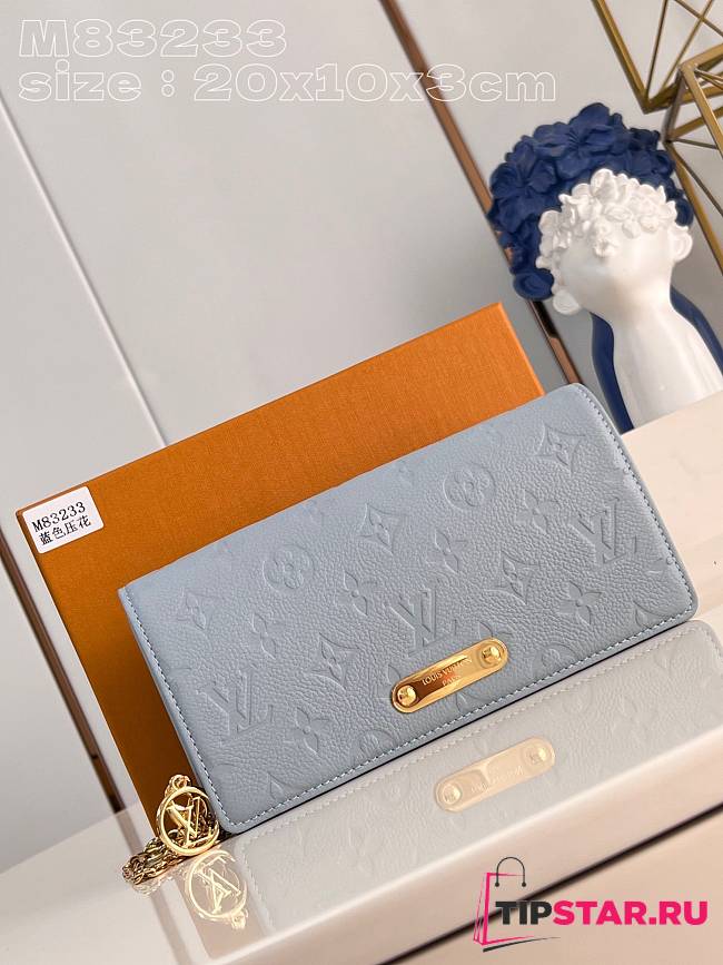Louis Vuitton M83233 Wallet On Chain Lily Blue Size 20.7 x 10.2 x 3.5 cm - 1