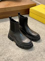 Fendi Force Black Leather Chelsea Boots - 1