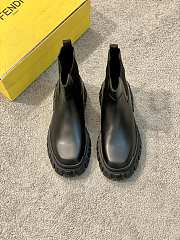 Fendi Force Black Leather Chelsea Boots - 5