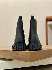 Fendi Force Black Leather Chelsea Boots - 3