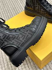 Domino Black Leather Biker Boots - 3