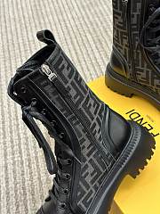Domino Black Leather Biker Boots - 2