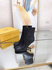 Fendi First Black Nappa Leather High-heeled Ankle Boots - 4