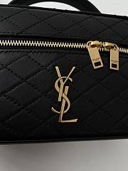 YSL Gaby Mini Vanity Bag In Lambskin 766731 Black Size 18 X 11 X 6.5 CM - 5