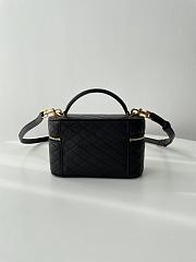 YSL Gaby Mini Vanity Bag In Lambskin 766731 Black Size 18 X 11 X 6.5 CM - 4
